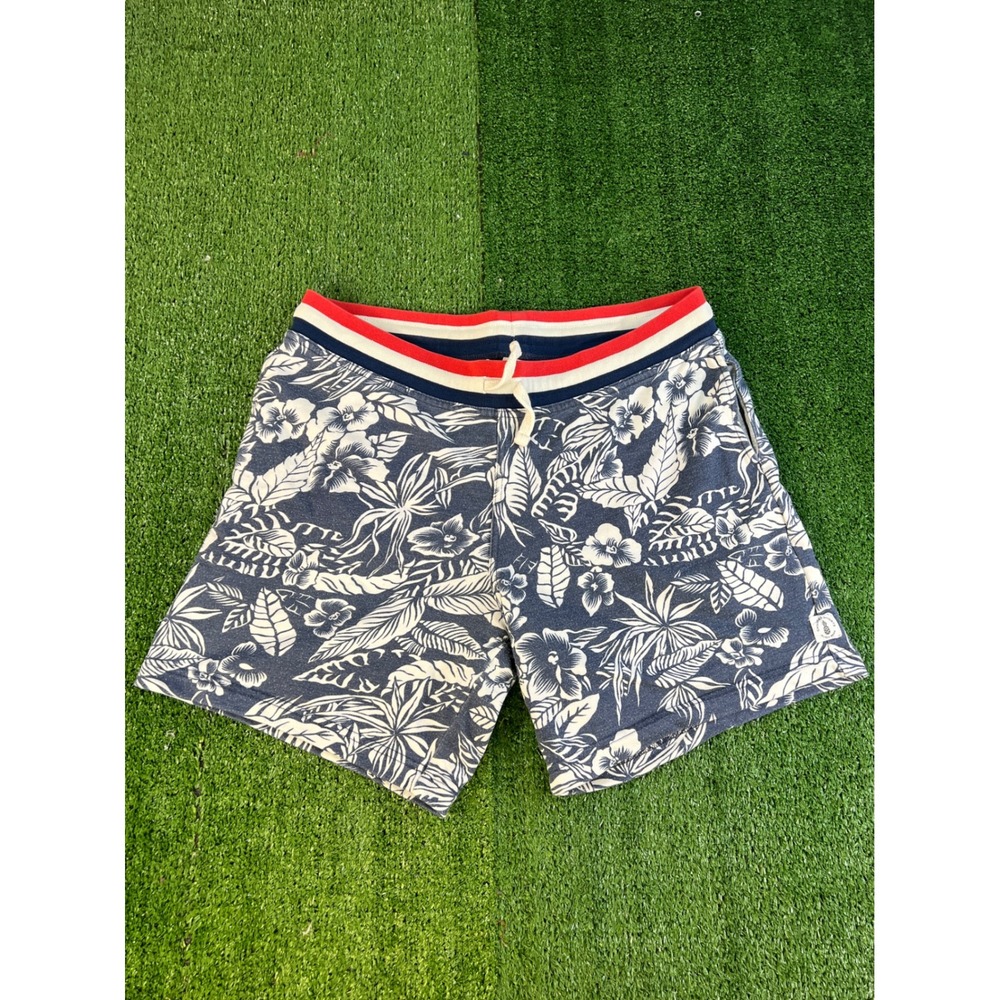 Chubbies Mens Large Lounge Shorts Navy Blue Tropical Floral Hibiscus 7 Inch Trim